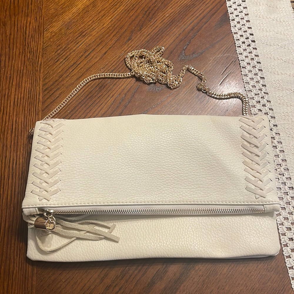 Cream handbag